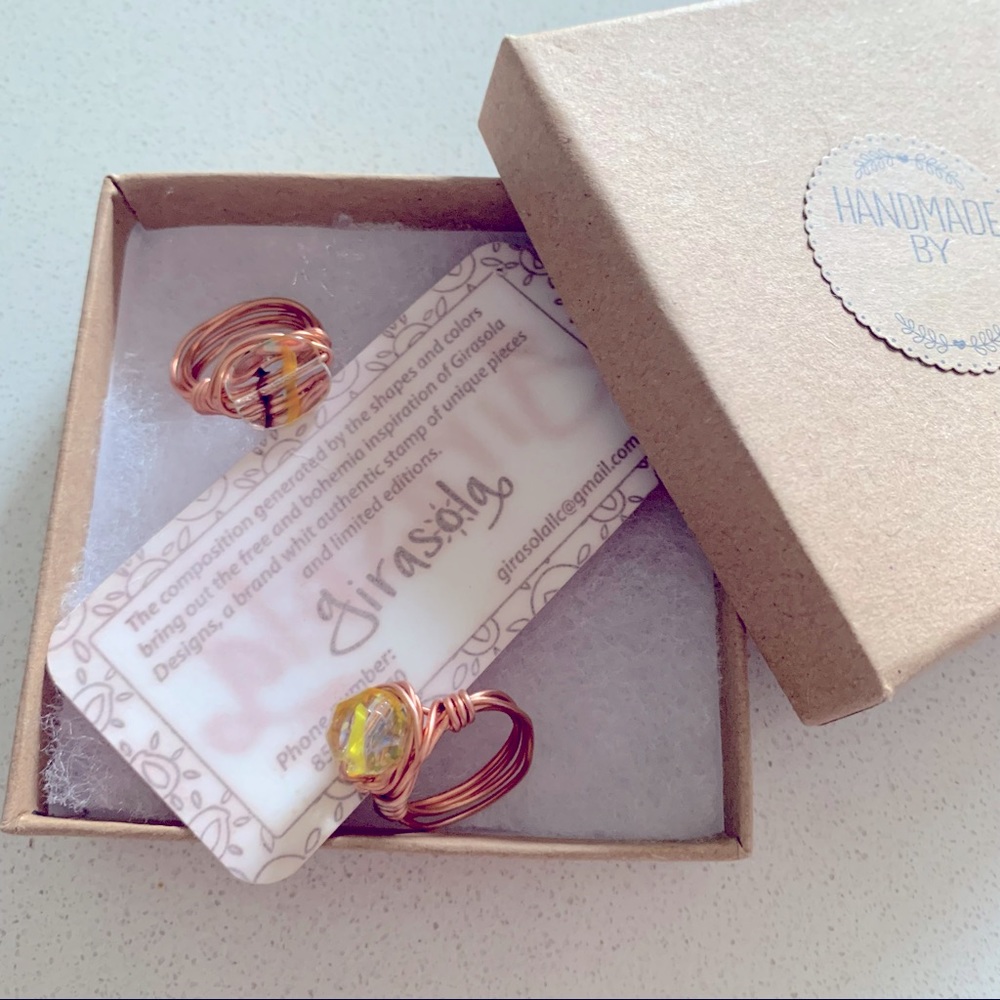 Handcrafted cooper wire rings